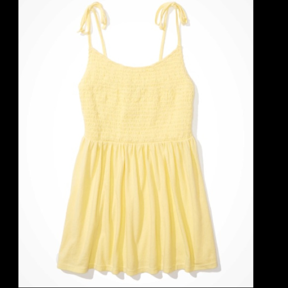 American Eagle Smocked Babydoll Tank Top